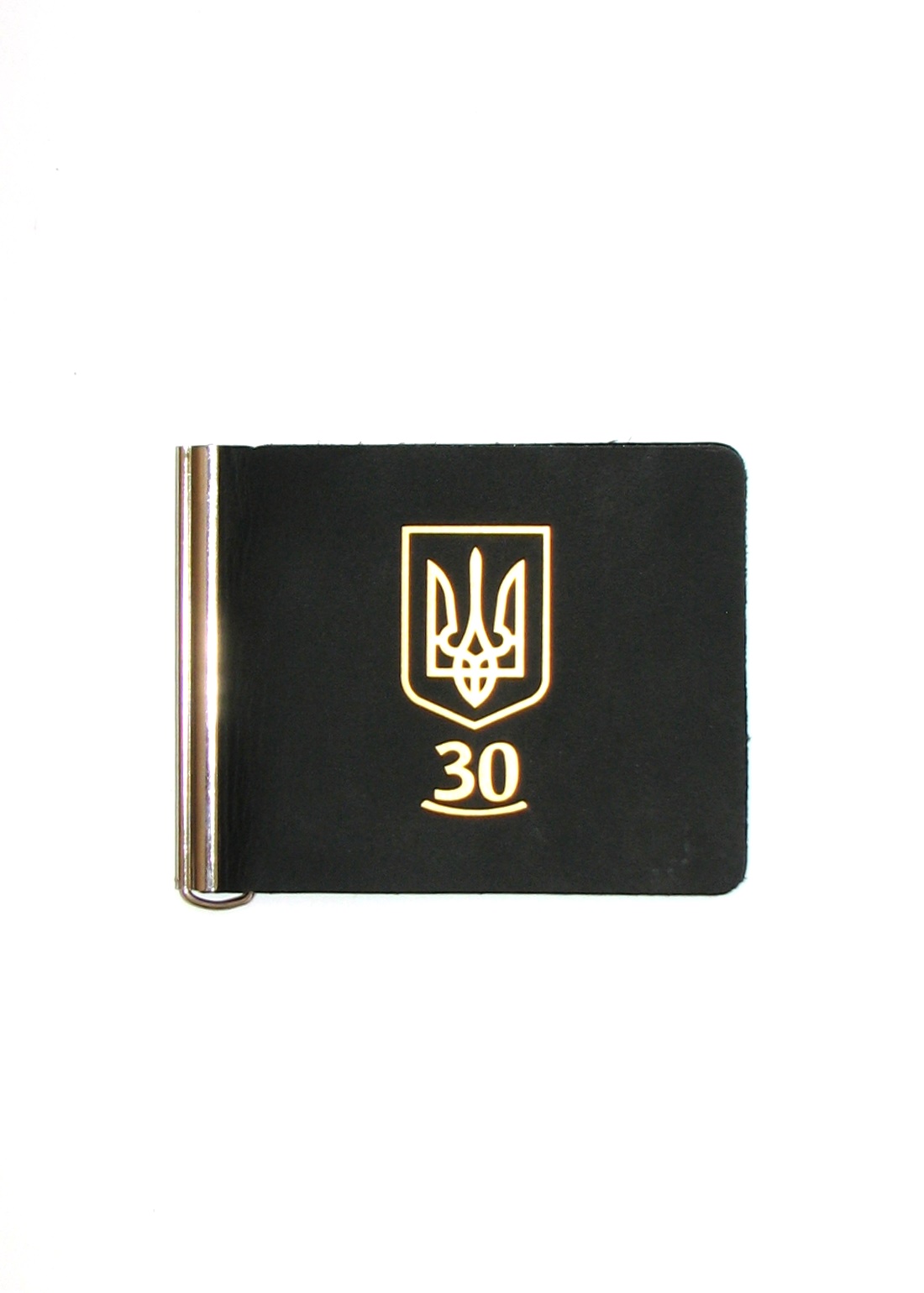 Зажим для денег черный DNK Leather Украина 30 лет